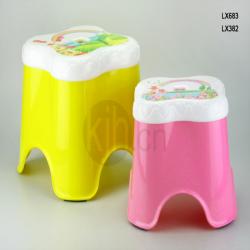 雙色防滑花形凳（小、中