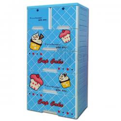 五層整理柜-帶鎖（蛋糕