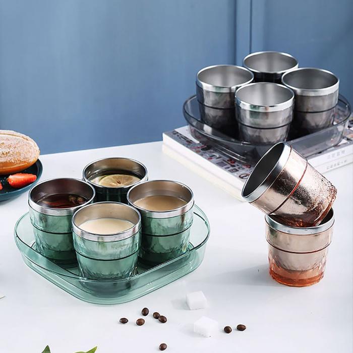 晶透304不銹鋼水杯五