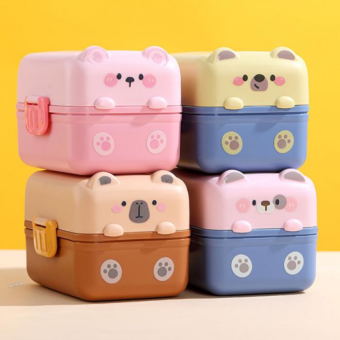 趴趴熊雙層飯盒上375m